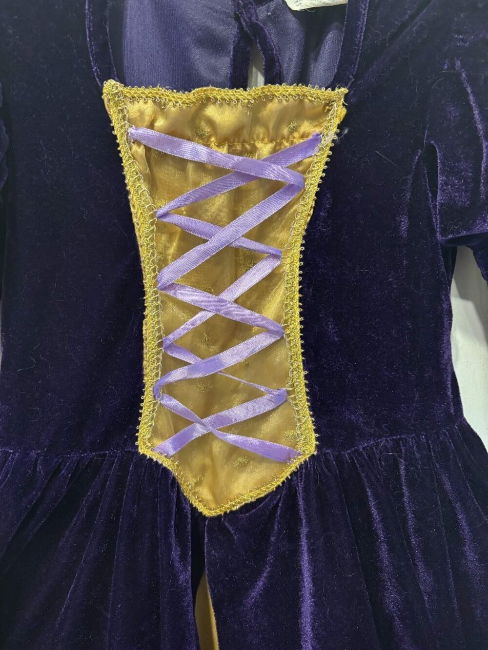 Rubie's Girls Renaissance Princess Medieval Costume Dress Medium 7-8 Purple Gold - Picture 6 of 9